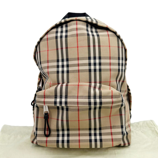 BURBERRY Vintage Check Canvas Backpack Bag Beige