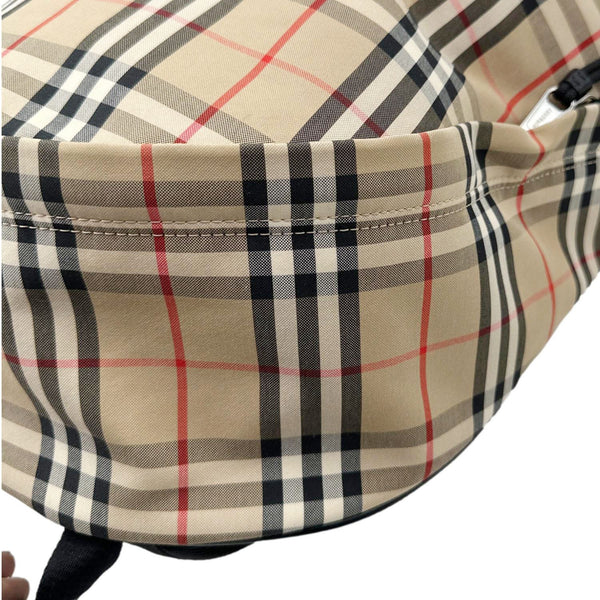 BURBERRY Vintage Check Canvas Backpack Bag Beige