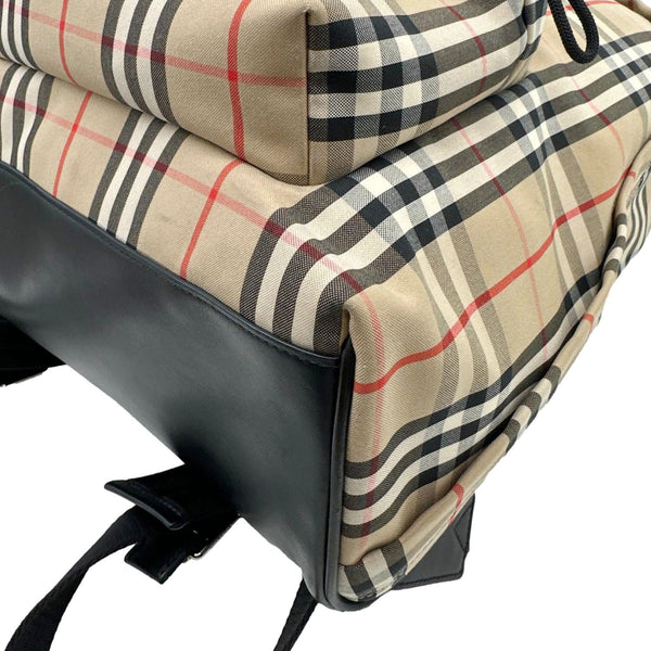 BURBERRY Vintage Check Canvas Backpack Bag Beige