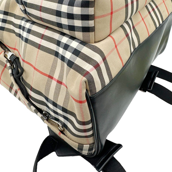 BURBERRY Vintage Check Canvas Backpack Bag Beige