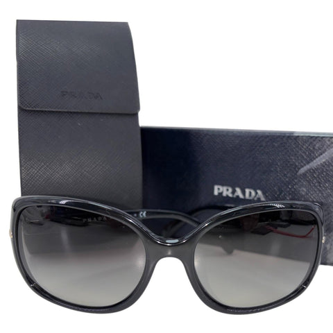 PRADA SPR 08O Acetate Frame Sunglasses Black