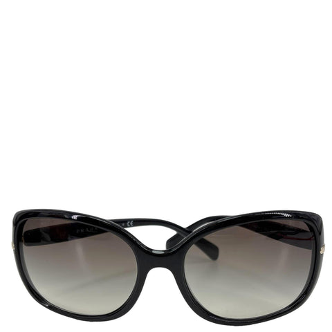 PRADA SPR 08O Acetate Frame Sunglasses Black