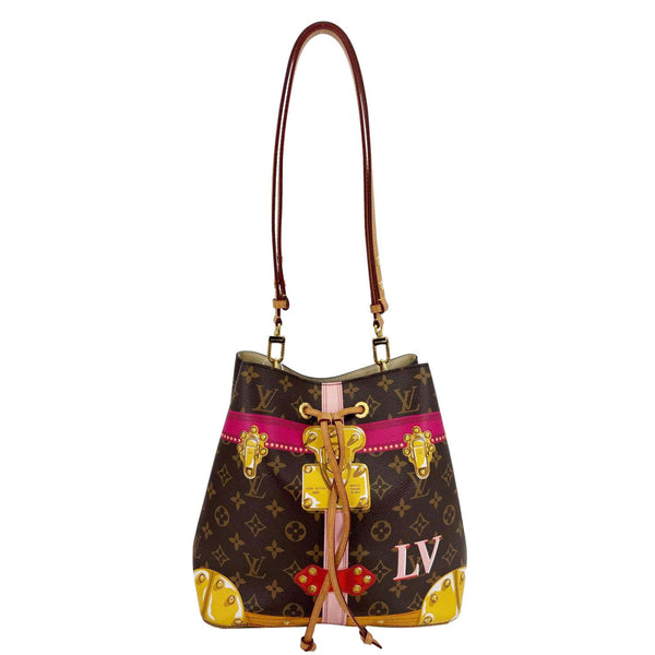 LOUIS VUITTON Neonoe MM Summer Trunks Monogram Canvas Crossbody Bag Brown