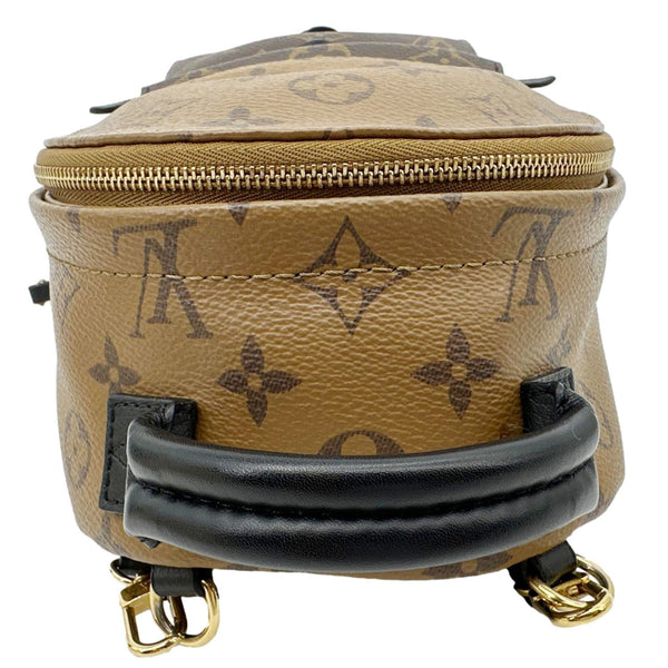 LOUIS VUITTON Palm Springs Mini Monogram Reverse Canvas Backpack Bag Brown