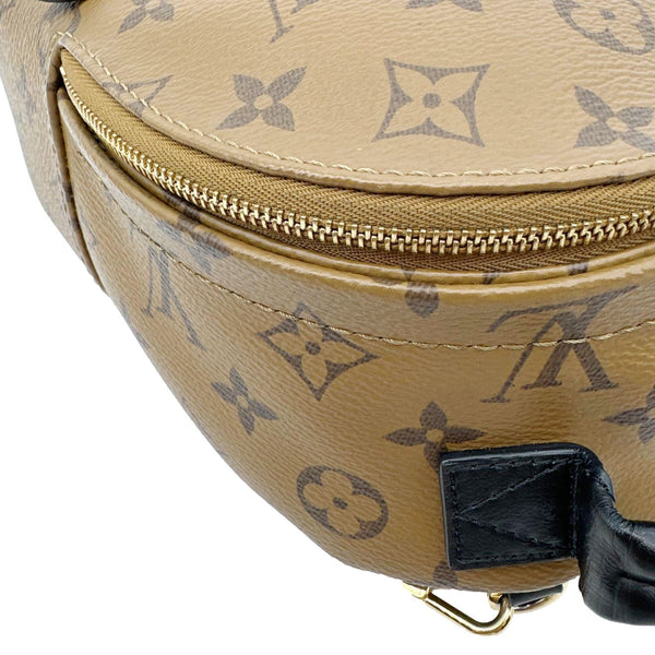 LOUIS VUITTON Palm Springs Mini Monogram Reverse Canvas Backpack Bag Brown