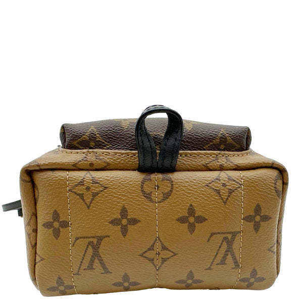 LOUIS VUITTON Palm Springs Mini Monogram Reverse Canvas Backpack Bag Brown