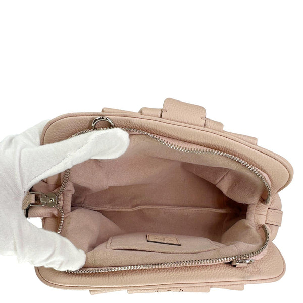 LOUIS VUITTON Scala Mini Monogram Mahina Perforated Leather Pouch Pink