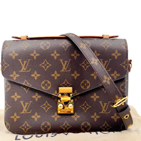 LOUIS VUITTON Metis Pochette Monogram Canvas Crossbody Bag Brown