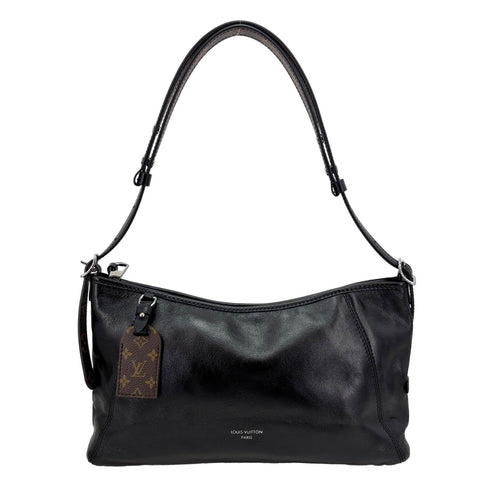 LOUIS VUITTON Carryall Vibe East West Lambskin Leather Shoulder Bag Black