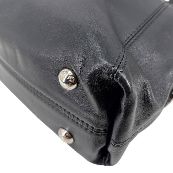LOUIS VUITTON Carryall Vibe East West Lambskin Leather Shoulder Bag Black