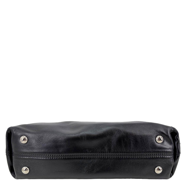 LOUIS VUITTON Carryall Vibe East West Lambskin Leather Shoulder Bag Black