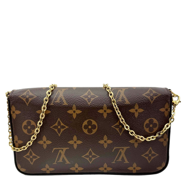 Louis Vuitton Felicie Pochette Monogram Canvas Crossbody Bag Brown
