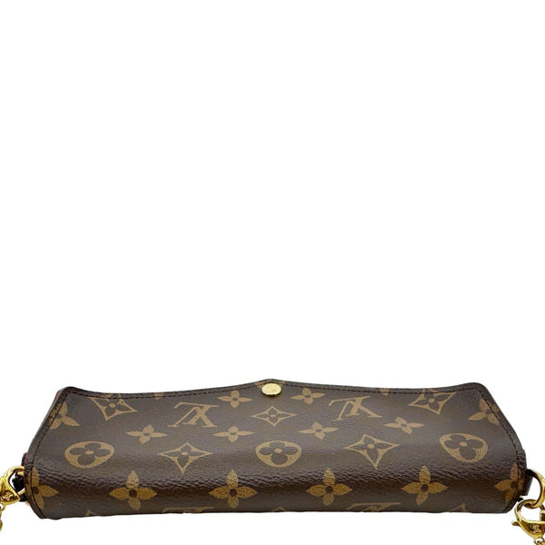 Louis Vuitton Felicie Pochette Monogram Canvas Crossbody Bag Brown