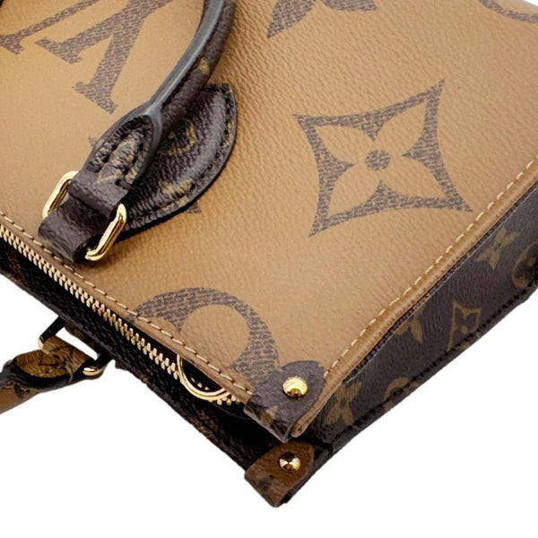 LOUIS VUITTON On-The-Go East West Monogram Canvas Chain 2way Shoulder Bag Brown