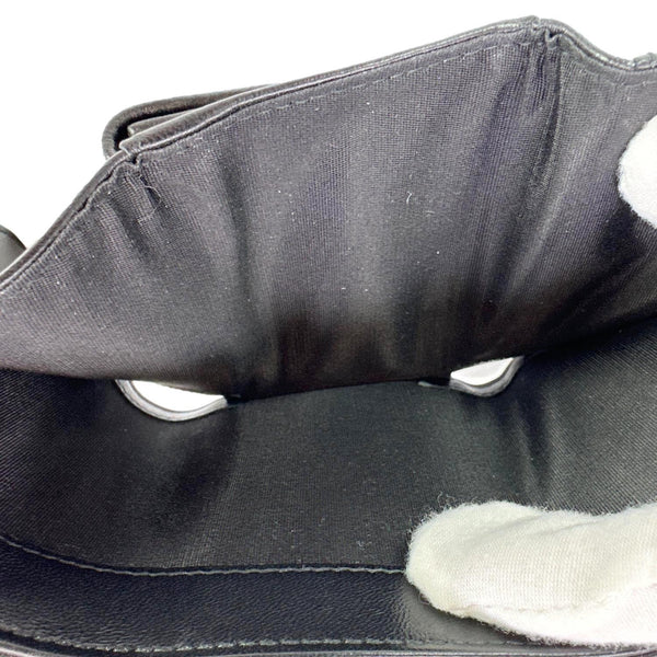 CHANEL Camellia Embossed Lambskin Leather Wallet Black