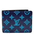 LOUIS VUITTON Multiple Bi-fold Monogram Shadow Wallet Blue