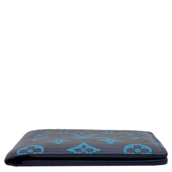 LOUIS VUITTON Multiple Bi-fold Monogram Shadow Wallet Blue