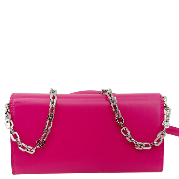 GIVENCHY 4G Logo Calfskin Leather Wallet On Chain Pink
