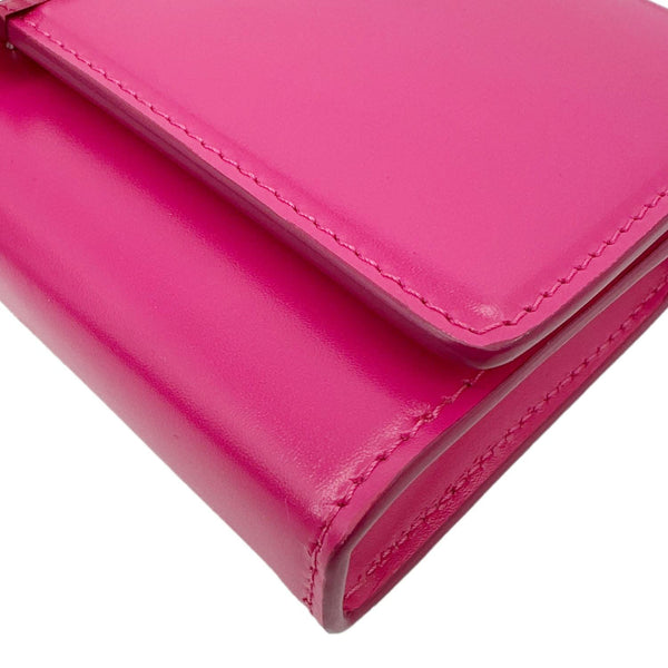 GIVENCHY 4G Logo Calfskin Leather Wallet On Chain Pink