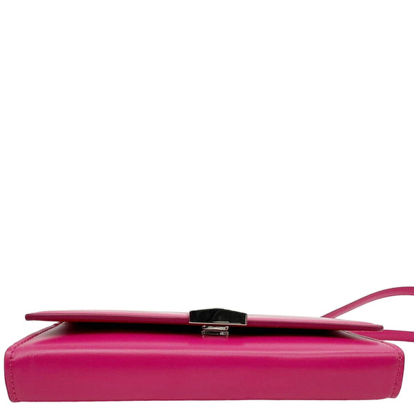 GIVENCHY 4G Logo Calfskin Leather Wallet On Chain Pink