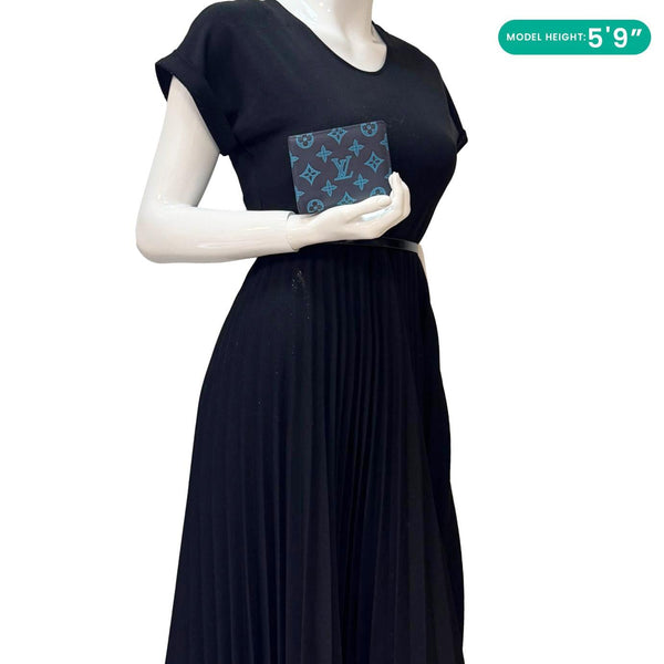 LOUIS VUITTON Multiple Bi-fold Monogram Shadow Wallet Blue