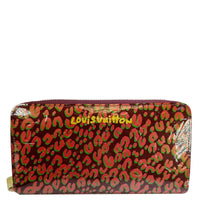 LOUIS VUITTON Stephan Sprouse Leopard Print Vernis Wallet Maroon