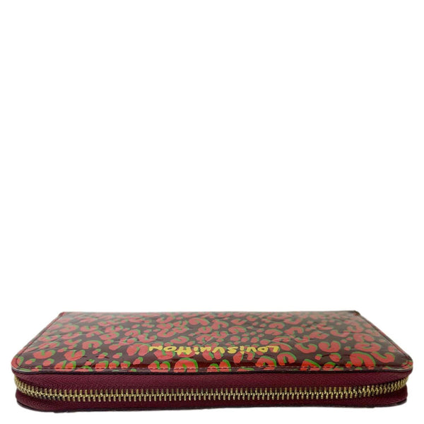 LOUIS VUITTON Stephan Sprouse Leopard Print Vernis Wallet Maroon