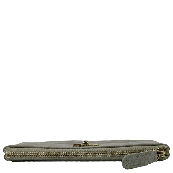 CHANEL Mademoiselle Small Vintage Leather Cosmetic Case Grey