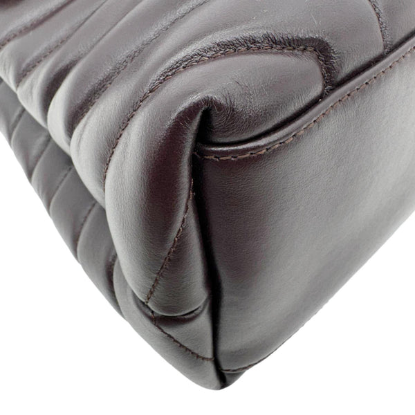 YVES SAINT LAURENT Loulou Medium Quilted Leather Crossbody Bag Burgundy