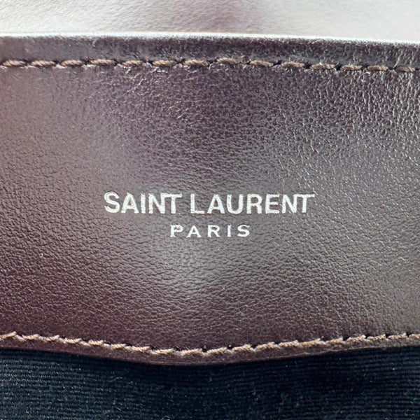 YVES SAINT LAURENT Loulou Medium Quilted Leather Crossbody Bag Burgundy