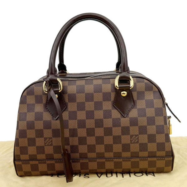 LOUIS VUITTON Duomo Damier Ebene Satchel Bag Brown