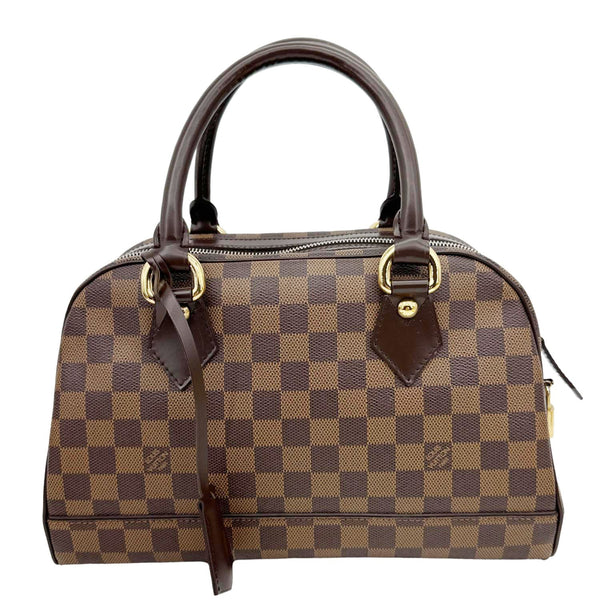 LOUIS VUITTON Duomo Damier Ebene Satchel Bag Brown