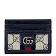 GUCCI Ophidia GG Canvas Card Case Navy Blue 523159