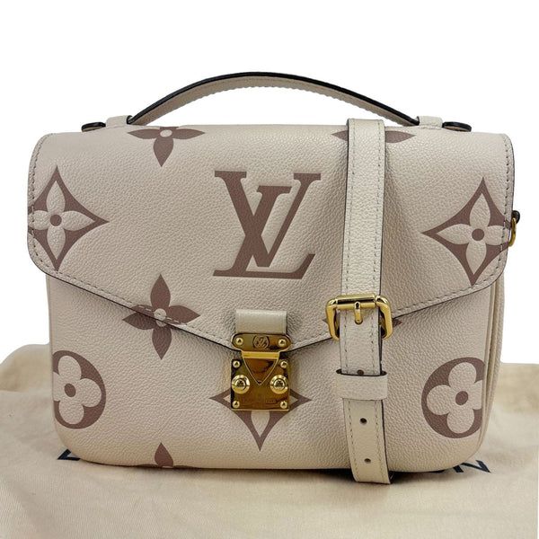 LOUIS VUITTON Metis Pochette Empreinte Leather Crossbody Bag Bicolor