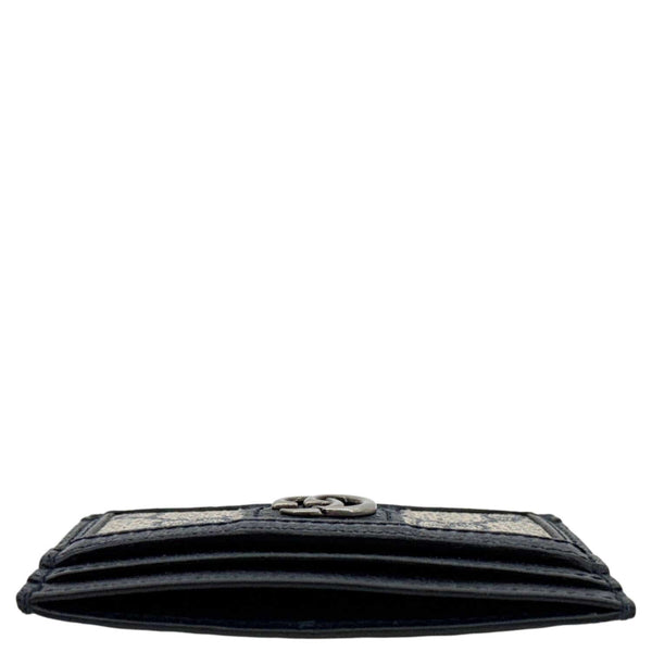 GUCCI Ophidia GG Canvas Card Case Navy Blue 523159