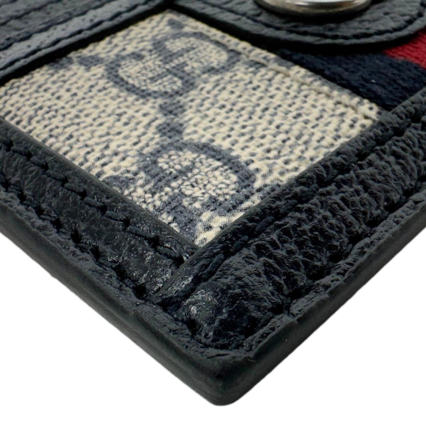GUCCI Ophidia GG Canvas Card Case Navy Blue 523159
