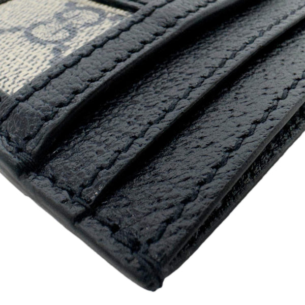 GUCCI Ophidia GG Canvas Card Case Navy Blue 523159