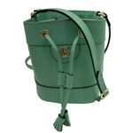 GUCCI Ophidia Mini Leather Bucket Bag Green 550620