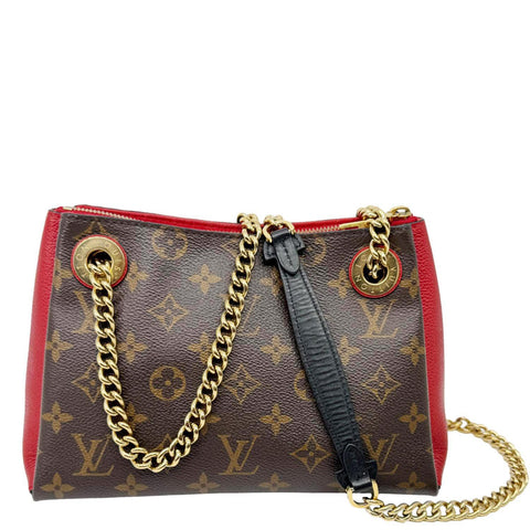 LOUIS VUITTON Surene BB Monogram Canvas Shoulder Bag Cherry