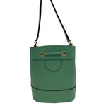 GUCCI Ophidia Mini Leather Bucket Bag Green 550620