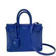 YVES SAINT LAURENT Sac de Jour Nano Leather Satchel Bag Blue