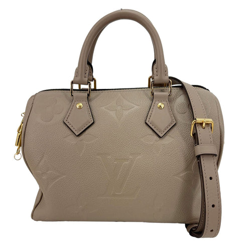 LOUIS VUITTON Speedy 25 Bandouliere Monogram Empreinte Shoulder Bag Beige