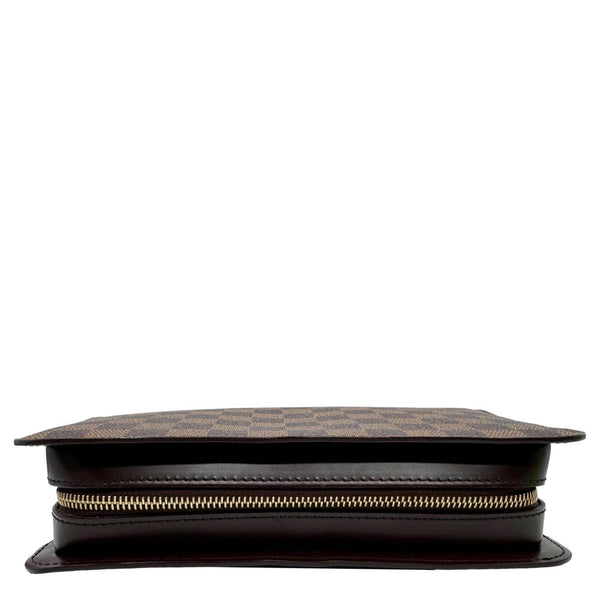 LOUIS VUITTON Saint Louis Damier Ebene Pochette Clutch Bag Brown