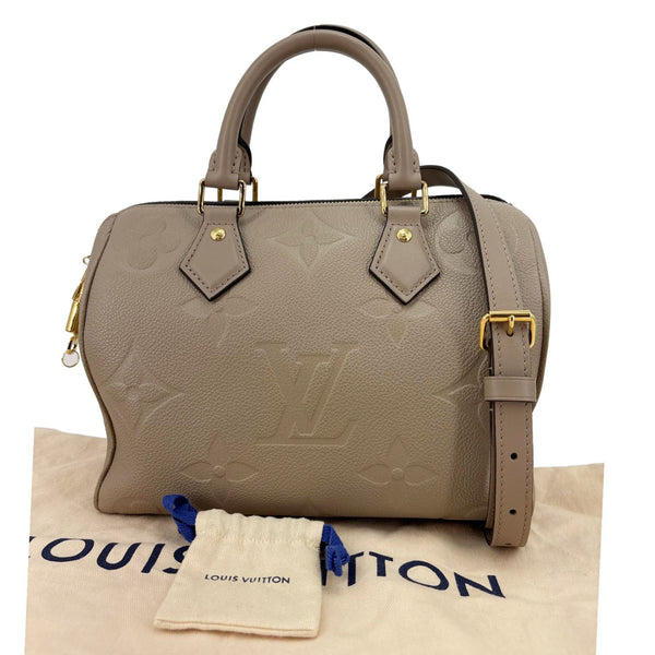 LOUIS VUITTON Speedy 25 Bandouliere Monogram Empreinte Shoulder Bag Beige