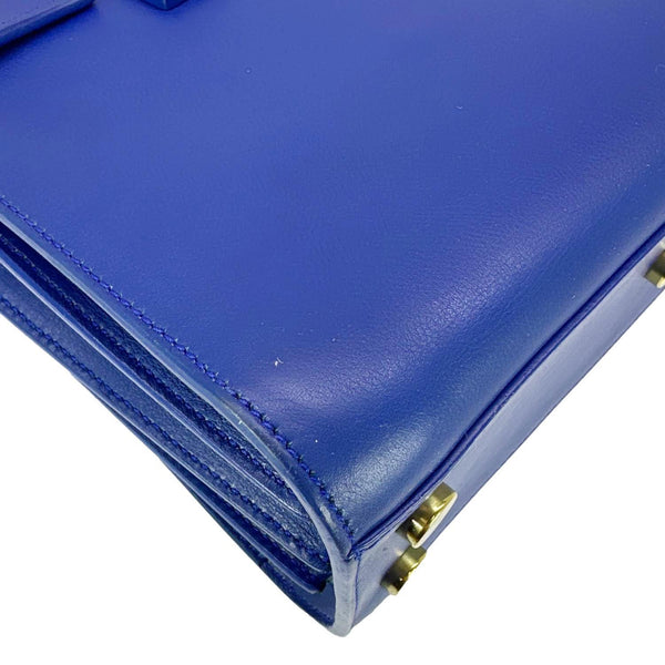 YVES SAINT LAURENT Sac de Jour Nano Leather Satchel Bag Blue