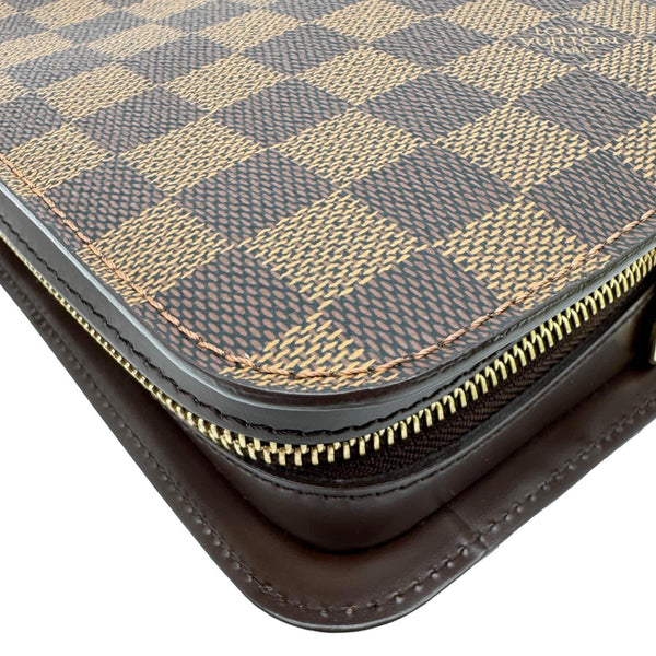 LOUIS VUITTON Saint Louis Damier Ebene Pochette Clutch Bag Brown