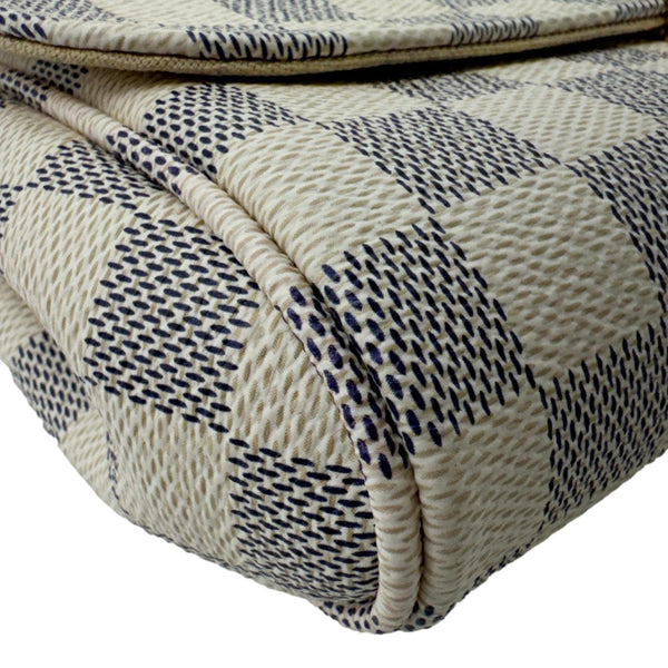 LOUIS VUITTON Favorite MM Damier Azur Crossbody Bag White