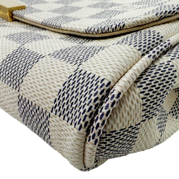 LOUIS VUITTON Favorite MM Damier Azur Crossbody Bag White