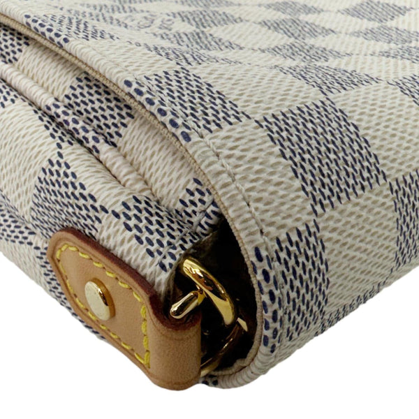 LOUIS VUITTON Favorite MM Damier Azur Crossbody Bag White