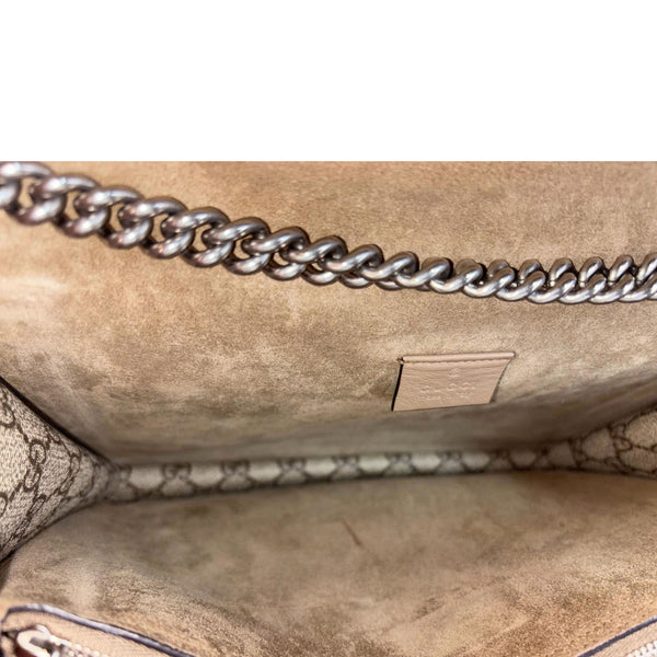 GUCCI Dionysus Medium GG Supreme Monogram Shoulder Bag Beige 403348
